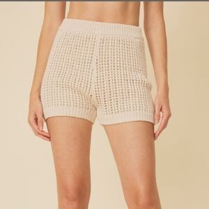 Revolve OGD One Grey Day Polly Shorts in Couscous NWT Cashmere